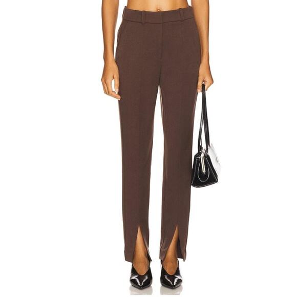 Favorite Daughter Split Decision Silky Trousers in‎ Chocolate Size 2 - Picture 5 of 14